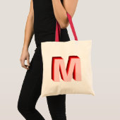 3-D Ombre Monogram Rood Roze Tas (Voorkant (product))