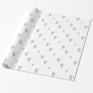 "3-D Silver" Sint-Nicolaas-pakpapier Cadeaupapier