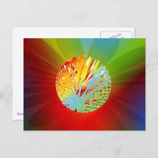 3-d sphere briefkaart (Voorkant / Achterkant)