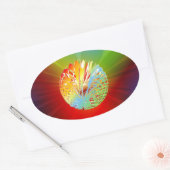 3-d sphere ovale sticker (Envelop)