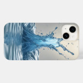 3-D water spatten Case-Mate iPhone Case (Achterkant (horizontaal))