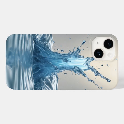 3-D water spatten Case-Mate iPhone Case (Achterkant (horizontaal))