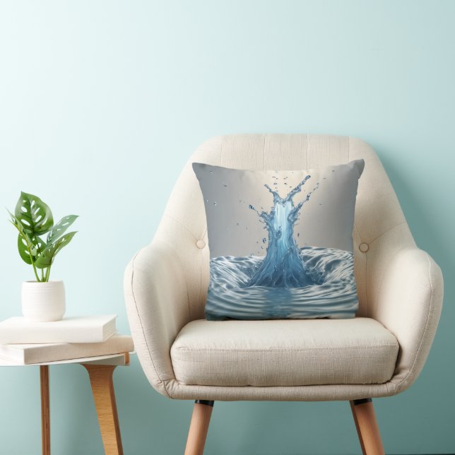 3-D water spatten Kussen (Stoel)