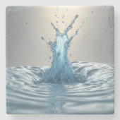 3-D water spatten Stenen Onderzetter (Voorkant)