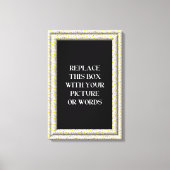 "3-D" Witte Daisies Lijst verpakt canvas Afdruk (Voorkant)