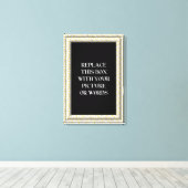 "3-D" Witte Daisies Lijst verpakt canvas Afdruk (Insitu (Houten vloer))