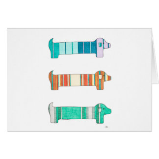 3 Dachshund Color Study #1