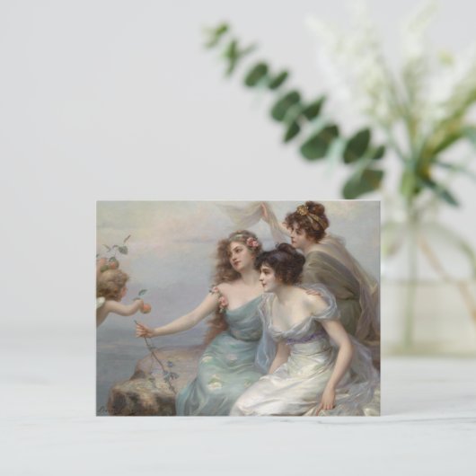 3 Dames en heren Briefkaart (Staand voorkant)