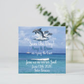 3 Dauphins Invitation de Mariage Océan Fait de la (Debout devant)