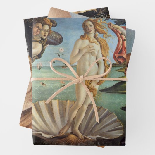 3 different Renaissance Art by Sandro Botticelli Inpakpapier Vel (In situ)