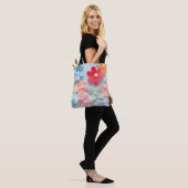 3 Dimensionale Bloemen Canvas tas (Op model)