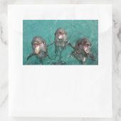 3 Dolfijnen Rechthoekige Sticker (Tas)