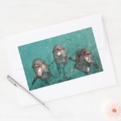 3 Dolfijnen Rechthoekige Sticker (Envelop)