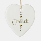 3 Dot Gold Block Gratitude Keramisch Ornament (Rechts)