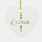 3 Dot Gold Block Gratitude Keramisch Ornament (Achterkant)