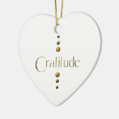 3 Dot Gold Block Gratitude Keramisch Ornament (Links)