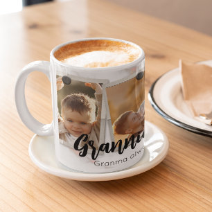 3 Drie foto's Moderne Elegant Collage Family Love Koffiemok