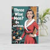 3 Drie wijze Mannen zijn serieuze kerstmis Kaart (Staand voorkant)