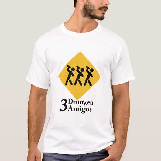 3 Drunken Amigos T-shirt (Voorkant)