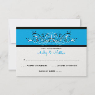 #3 Élégant Bleu Noir Blanc Roulis RSVP