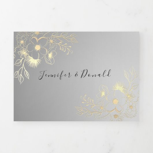 3 en 1 Mariage photo Invitation à trois volets (Page de couverture)