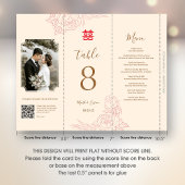 3 en 1 Numéro de table, Menu et Carte photo