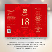 3 en 1 Numéro de tableau, Menu et carte de remerci