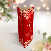 3 en 1 Numéro de tableau, Menu et carte de remerci