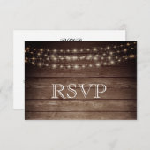 3 Entree Choices Rustic Mason Jar Wedding Response RSVP Kaartje (Voorkant / Achterkant)