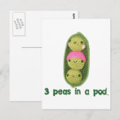 3 Erwten in een peul Briefkaart (Voorkant / Achterkant)