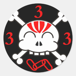 3 est un numéro magique autocollant