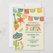 3-Esta Jongens Mexicaanse Fiesta Derde Verjaardag Kaart (Voorkant)
