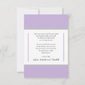 3 Faire-part de naissance de Baby shower de lavand (Dos)