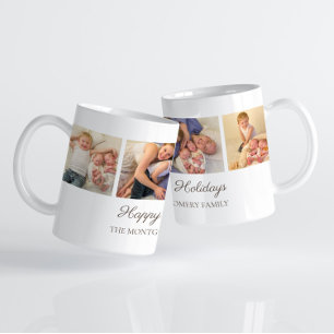 3 familiefotocollage prettig kerstfeest Kerstmis Koffiemok