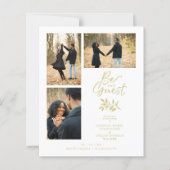 3 Fancy filialen met budgettair goudeffect bruilof (Voorkant)