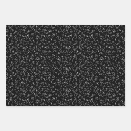 3 feuilles ASL Flowers - blanc, dos et vert (Devant 2)