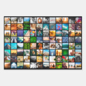 3 feuilles Carré photo Papier noir enveloppant (Devant)