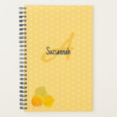 3 Feuilles d'Aspens Jaunes sur Motif de points Pol (Devant)