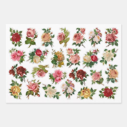 3 feuilles de collage à fleurs (Devant 2)