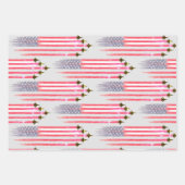 3 Feuilles de papier à envelopper Aéronef américai (Devant 3)