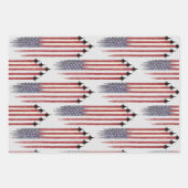 3 Feuilles de papier à envelopper Aéronef américai (Devant 2)