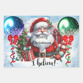 3 feuilles de papier cadeau de Noël thèmes différe (Devant 2)