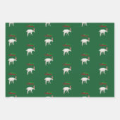 (3) Feuilles d'emballage de Noël de chien et de fa (Devant 3)