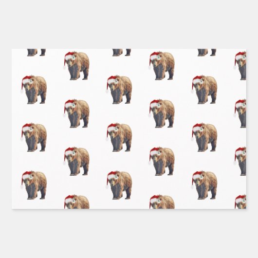 (3) Feuilles d'emballage de Noël de chien et de fa (Devant 2)