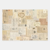 3 feuilles Ephemera Collage (Devant 3)