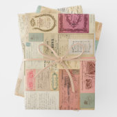 3 feuilles Ephemera Collage (En situation)