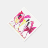 3 Flamingo's Papier servet (Hoek)