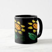 3 Fleurs en verre tendu Combo Mug (Devant droit)