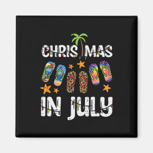 3 Flip Flops Kerstmis in juli zomer Kerststrand W Magneet