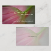 3 floraux - Carte de visite rose de tulipe (Devant / Derrière)